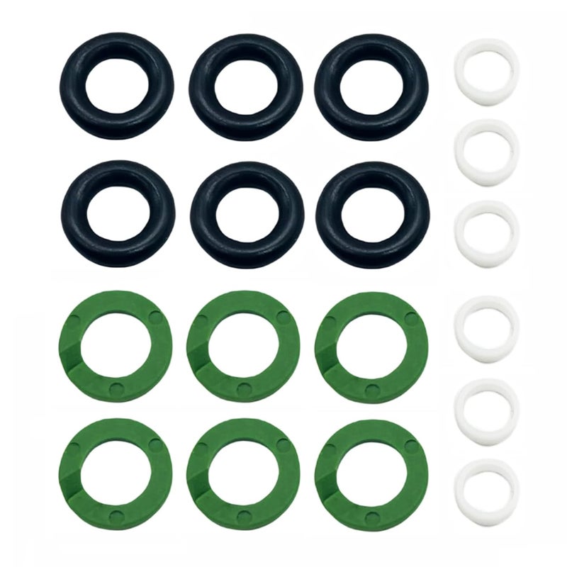 repustor 6 Set Fuel Injector Nozzle Seal Kits Compatible with Touareg A4 A5 A6 A7 A8 Q5 Q7 RS3 RSQ3 TTRS Fuel Injector O-Rings Replacement 06E998907E 06E998907B - Image 1